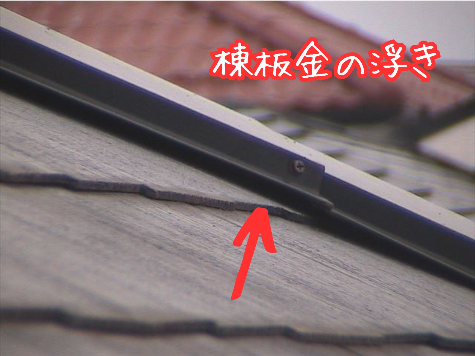 かすみがうら市棟板金の浮き