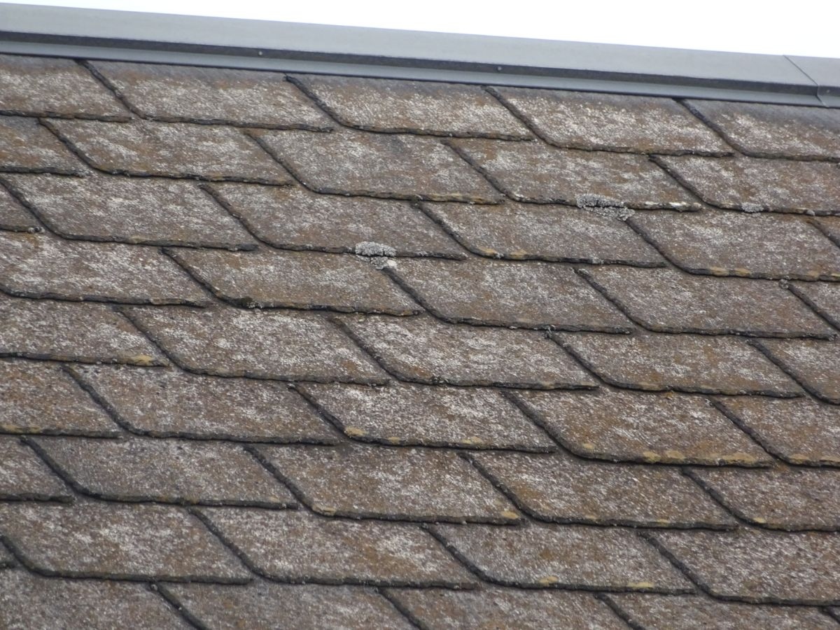 塗膜が剥げたコロニアル瓦