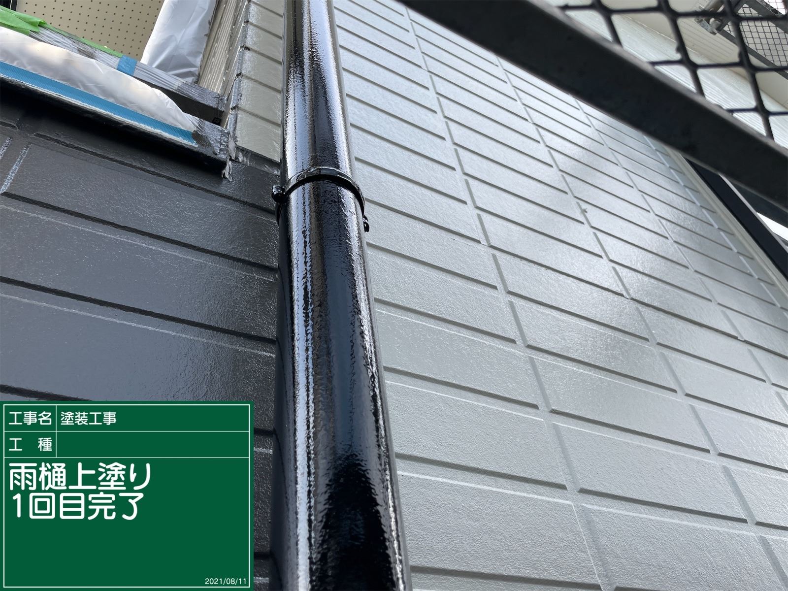 竪樋塗装完了