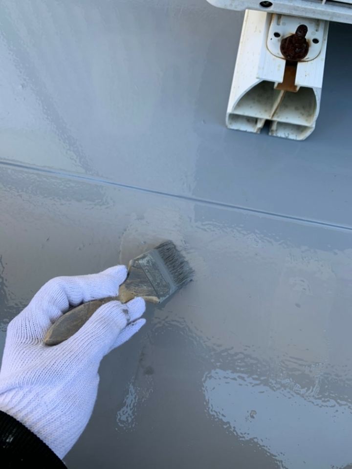 室外機下の補修