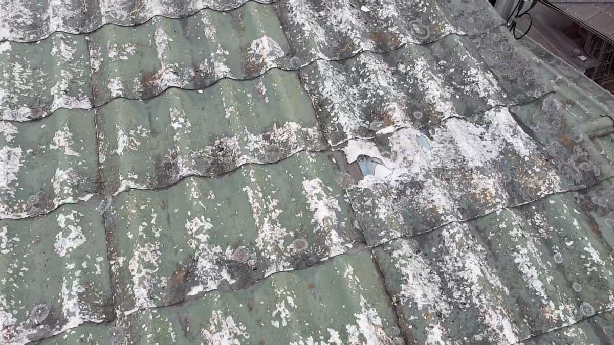 セキスイU瓦　塗膜の劣化