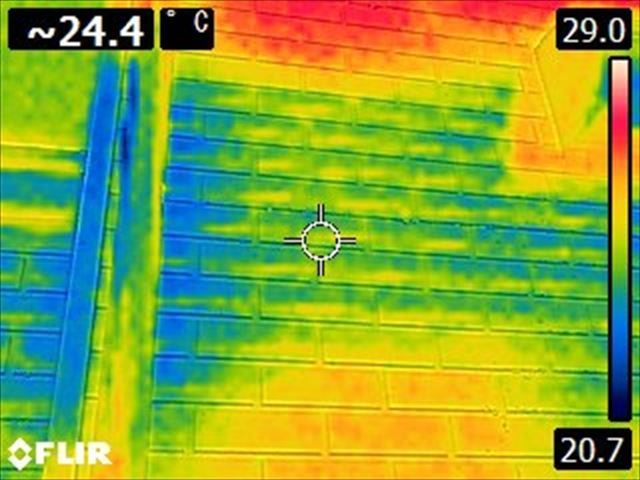 サーモグラフィで確認した様子