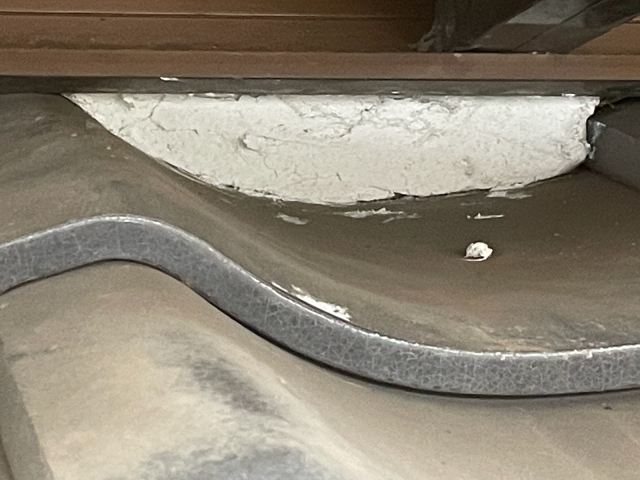 漆喰補修の様子