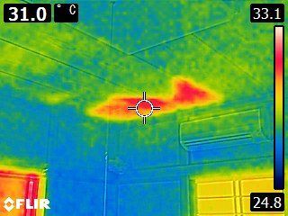赤外線調査で天井の中も確認