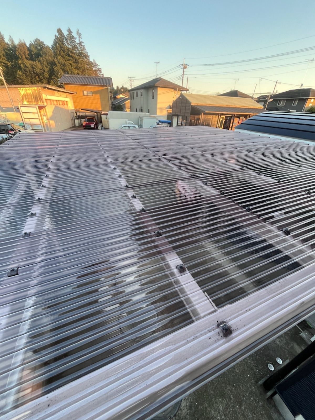 ポリカ張替え完了