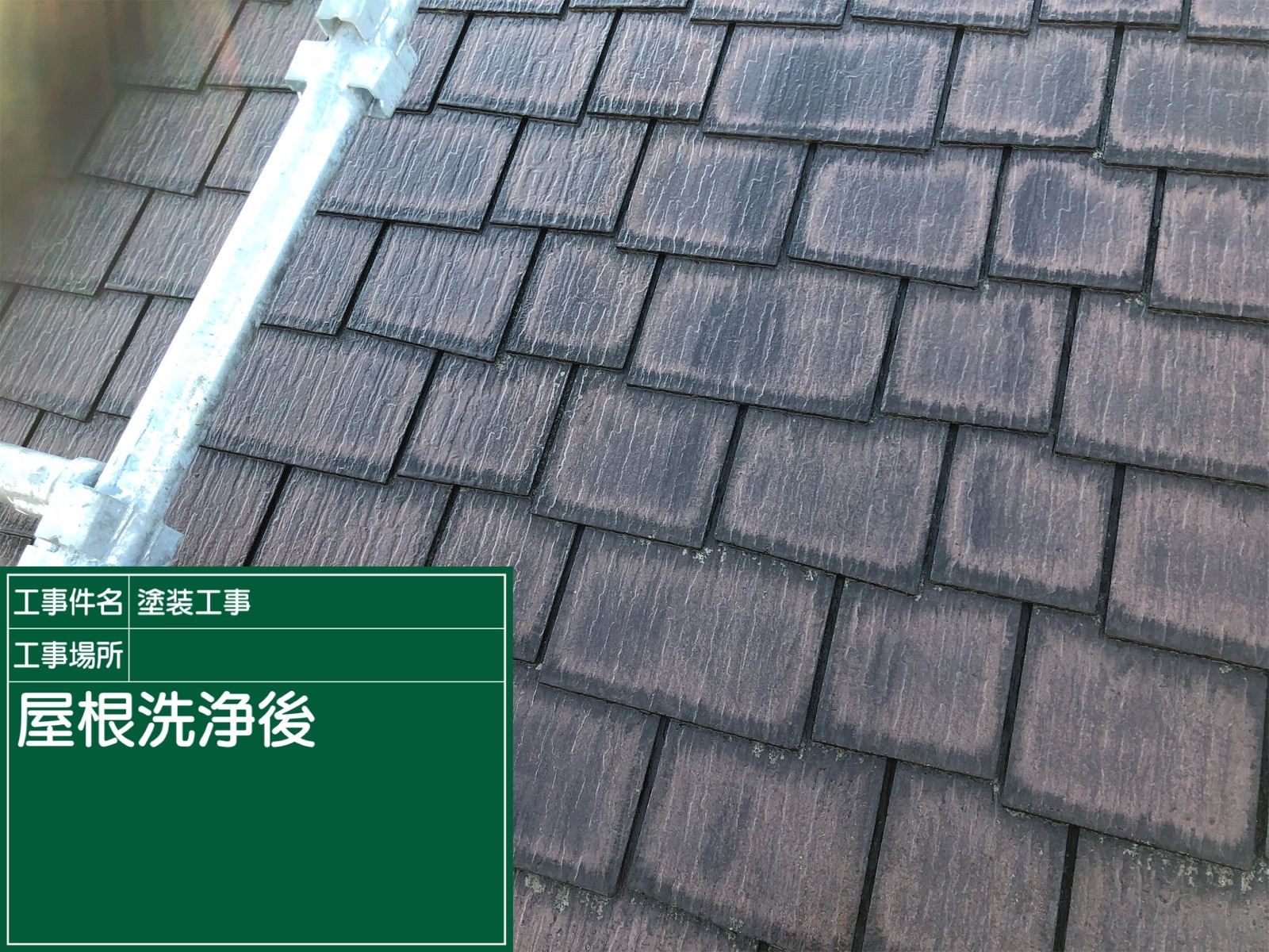 屋根洗浄後