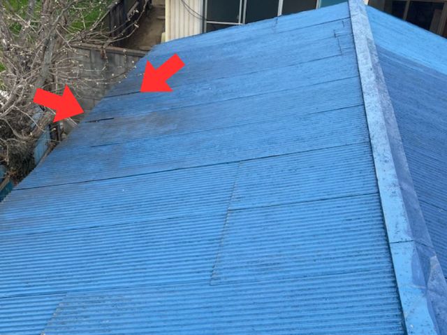 トタン屋根浮き