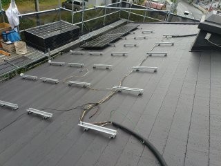 太陽光パネル架台の復旧