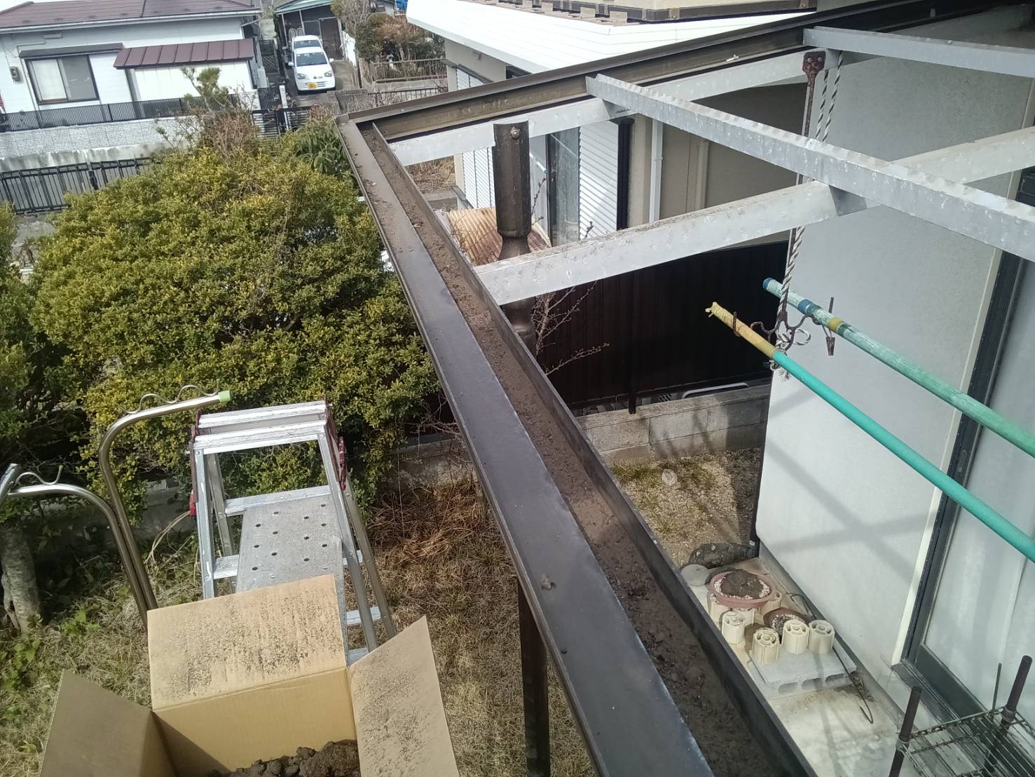 庚塚タキロン樋掃除