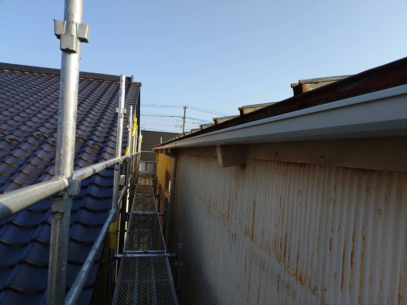 北浜　軒樋施工後