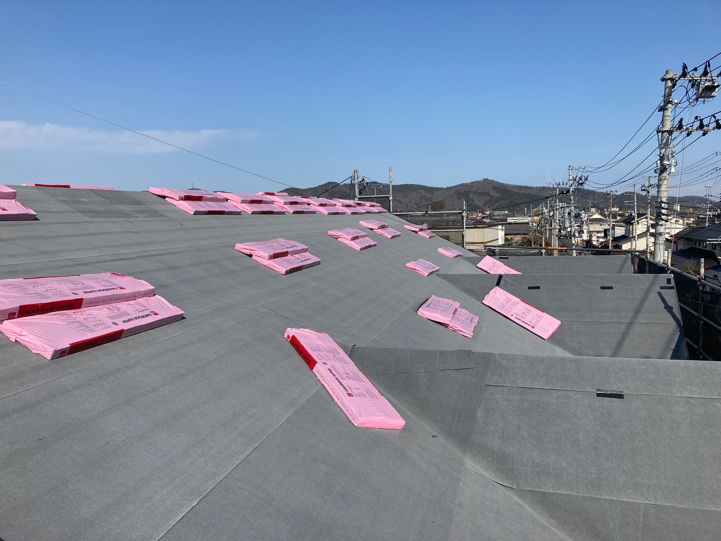 ルーフィング、荷揚げ後の状態