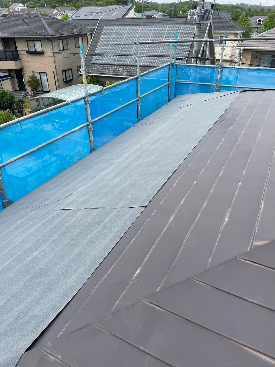 片面接着ルーフィング施工