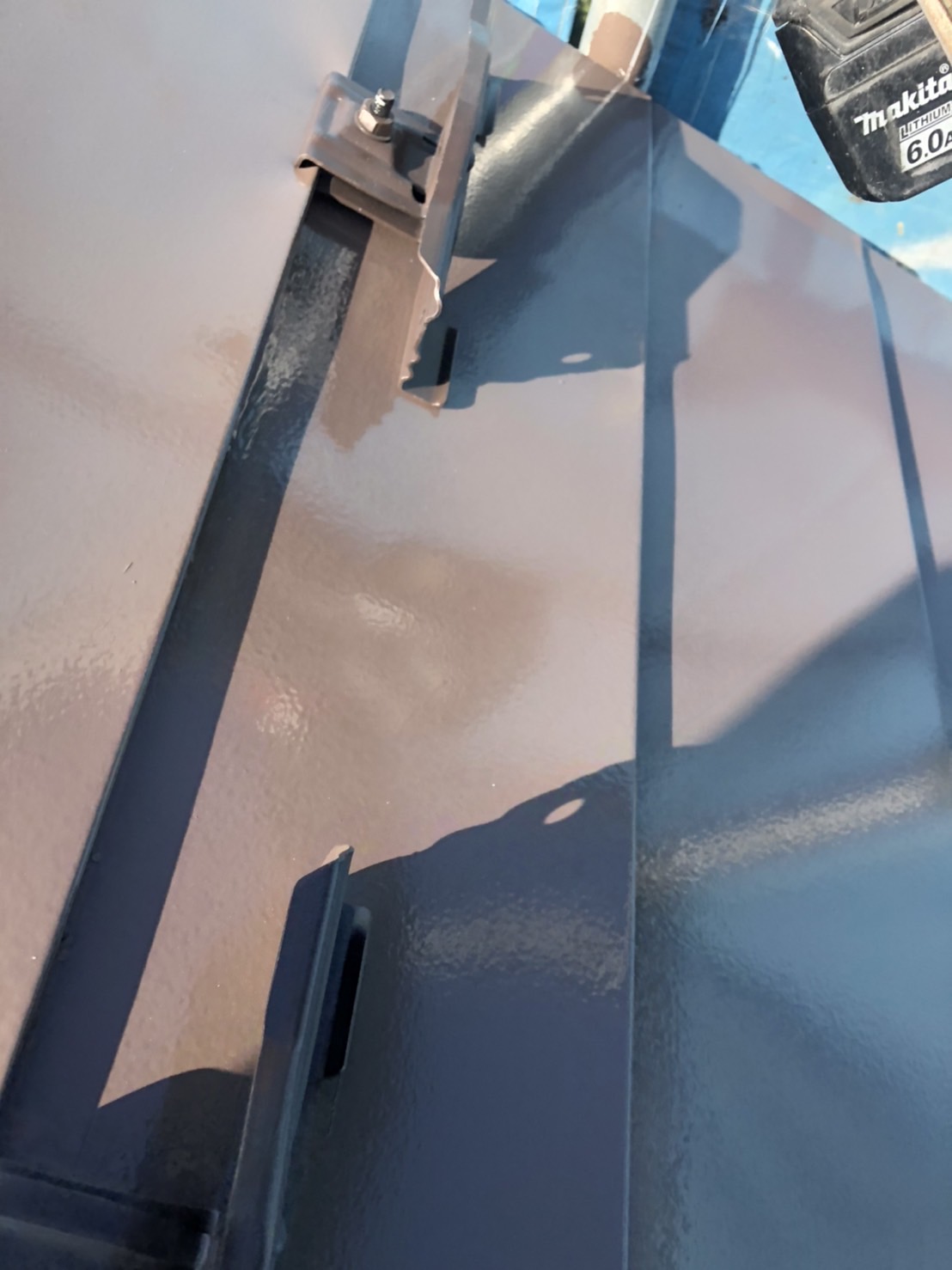 雪止め取り付け作業