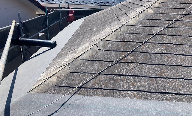 軒先からルーフィング