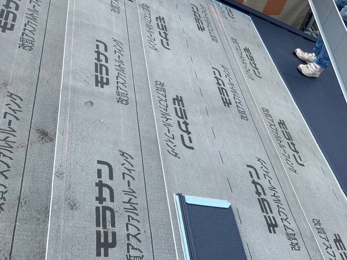 ルーフィング施工