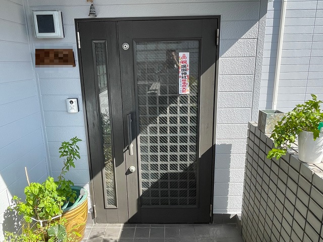 玄関ドア　塗装