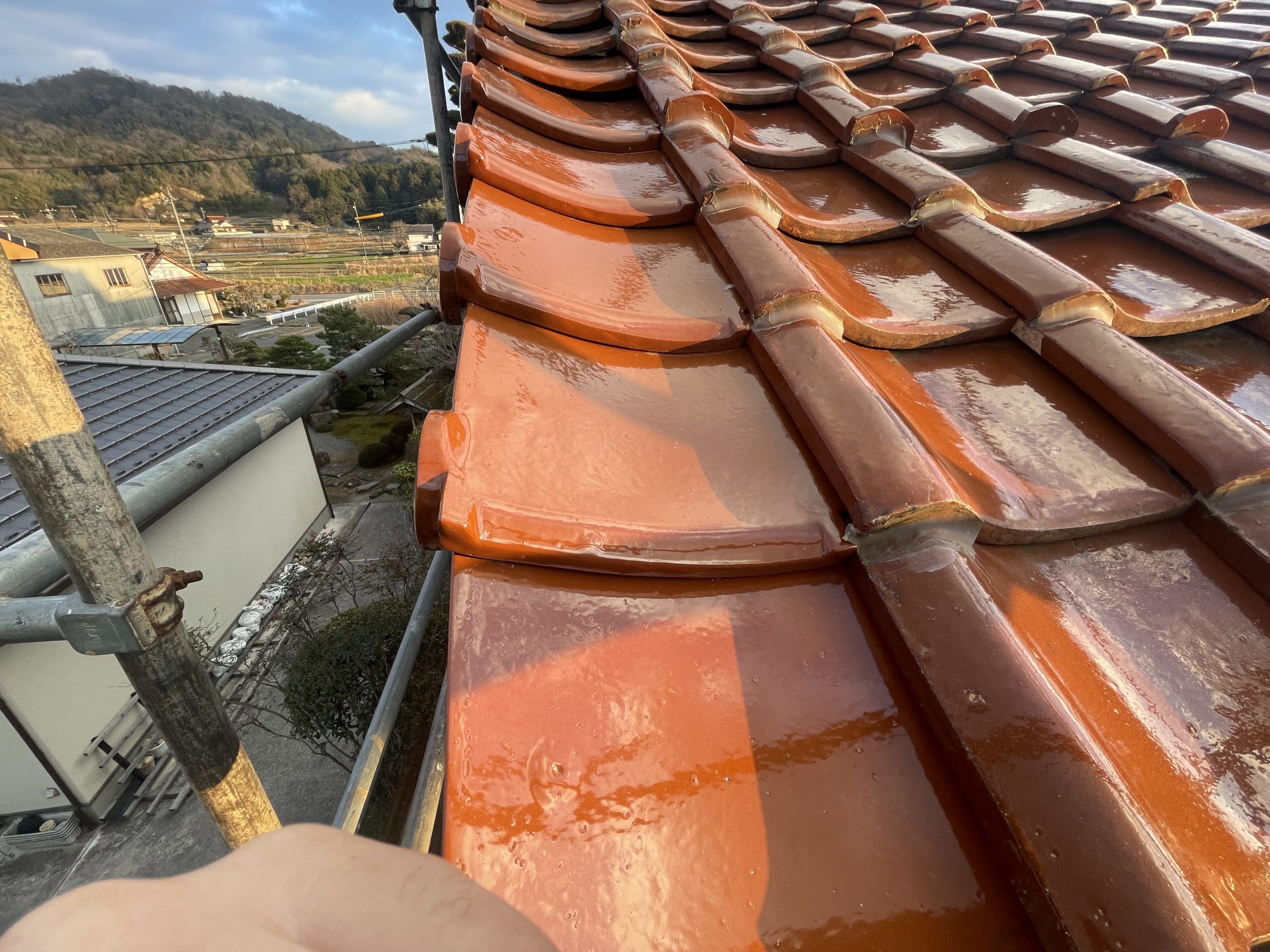 瓦の復旧と仕上げ