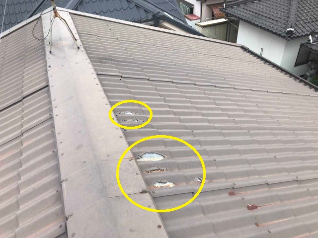 ガルバリウム鋼板　赤錆