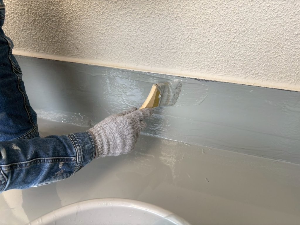 ウレタン防水2回目塗布