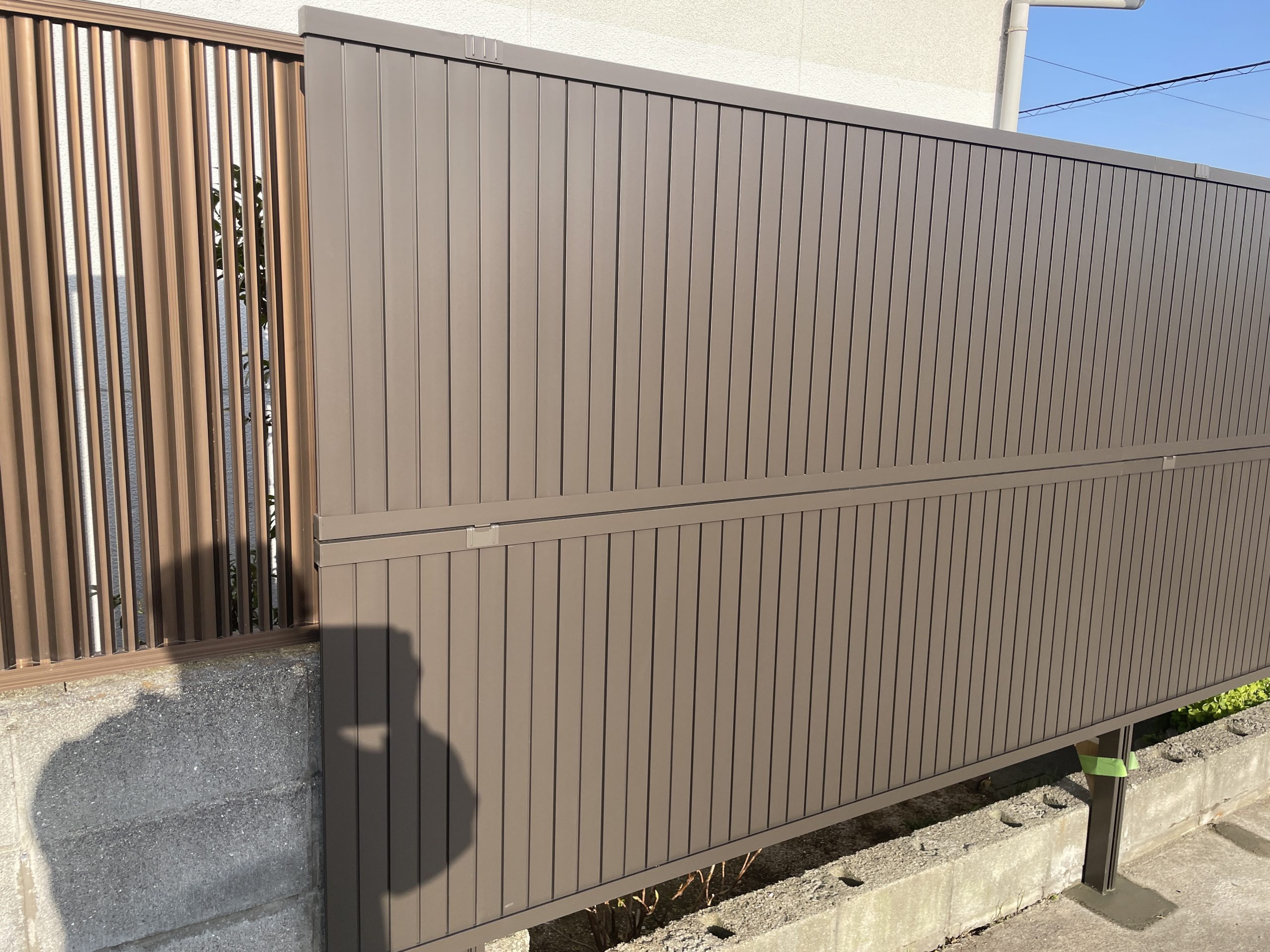 目隠しフェンス設置