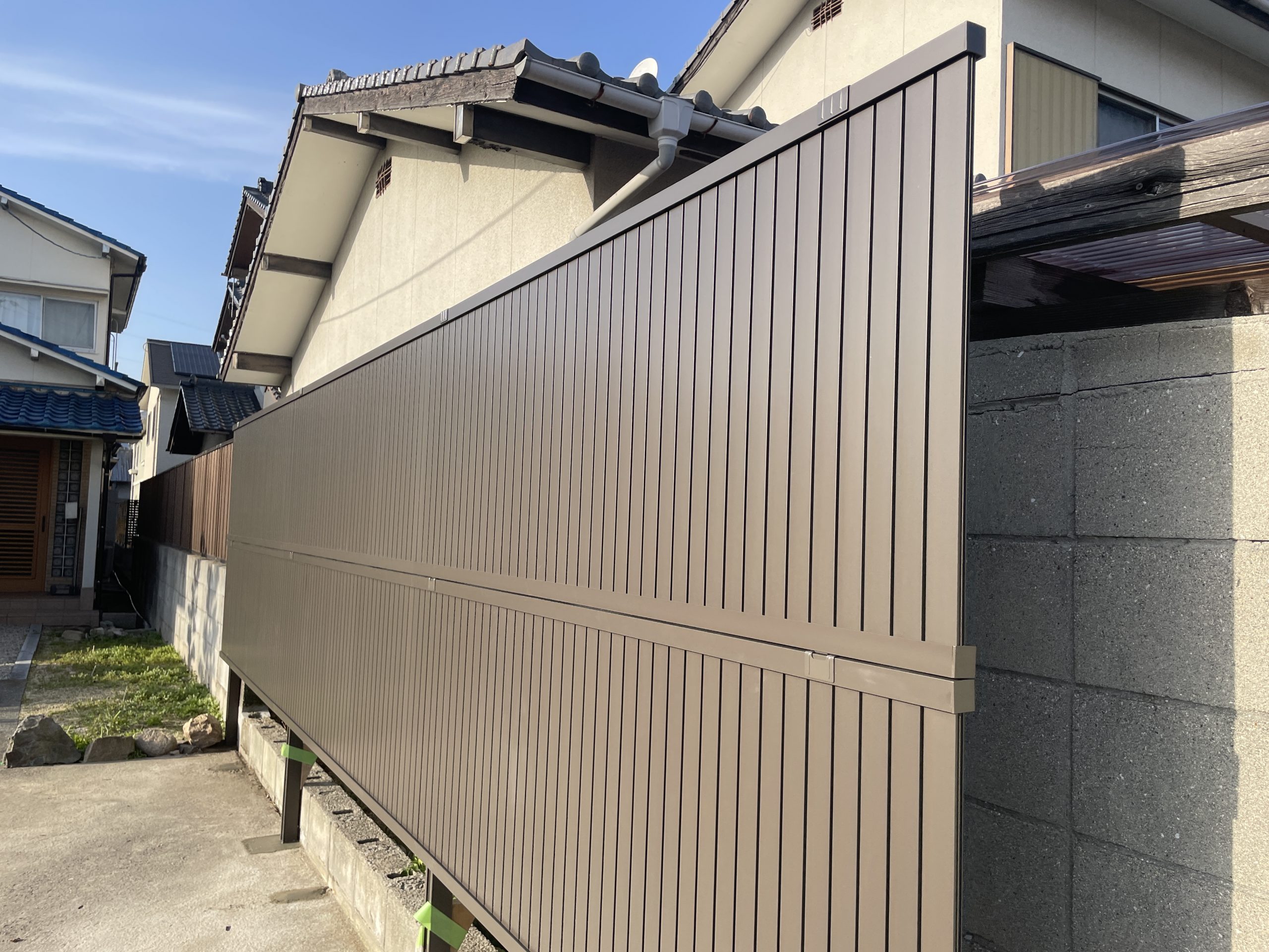 目隠しフェンス設置