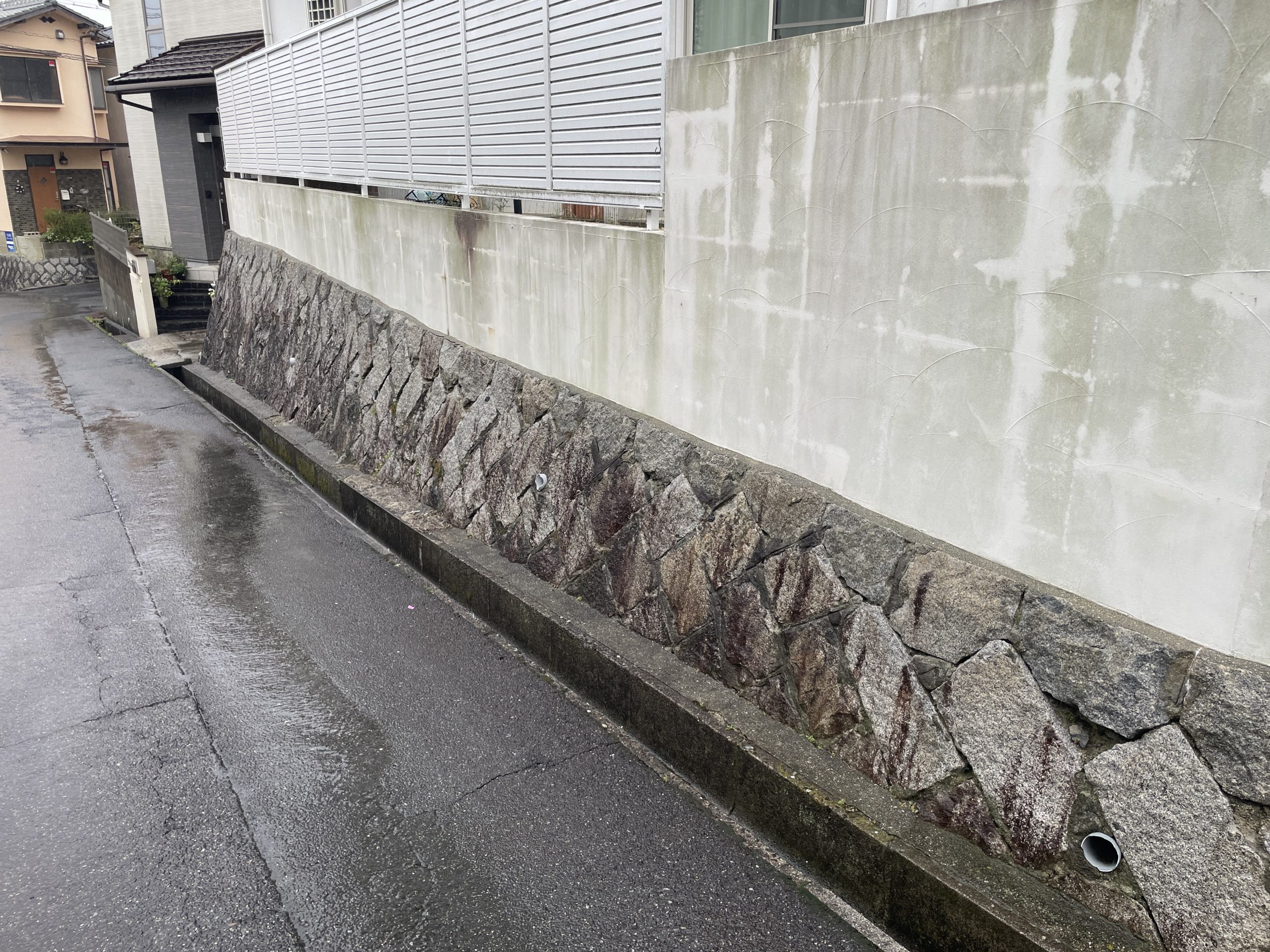 大手塀の劣化症状