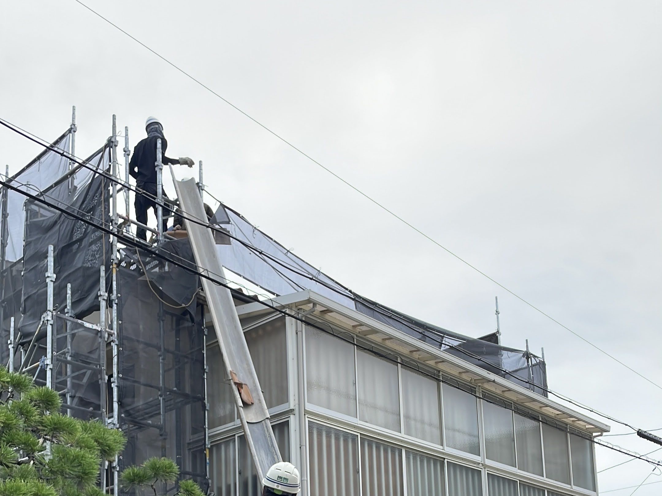 昇降機を使っておろします