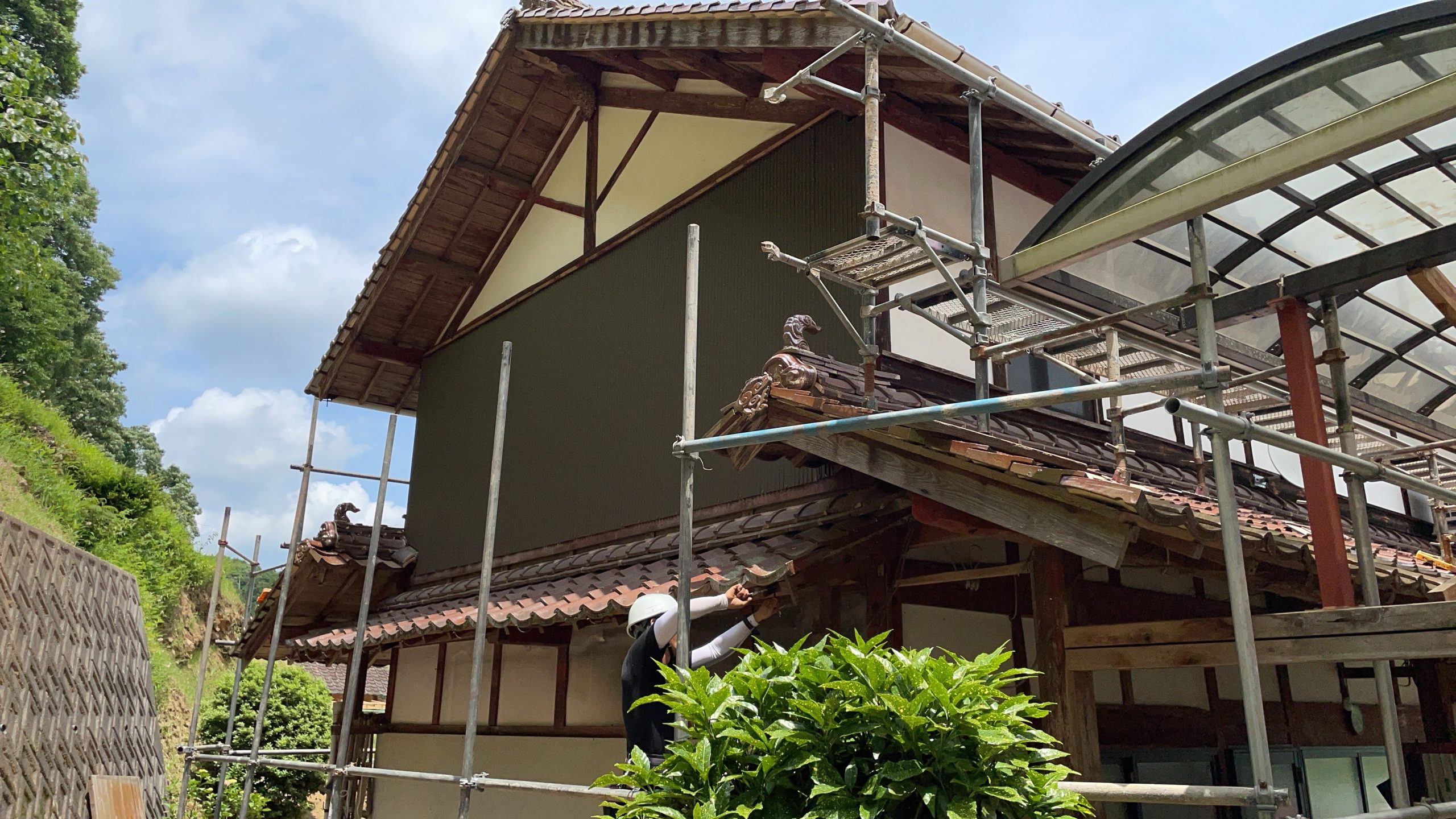 既存雨樋撤去工程