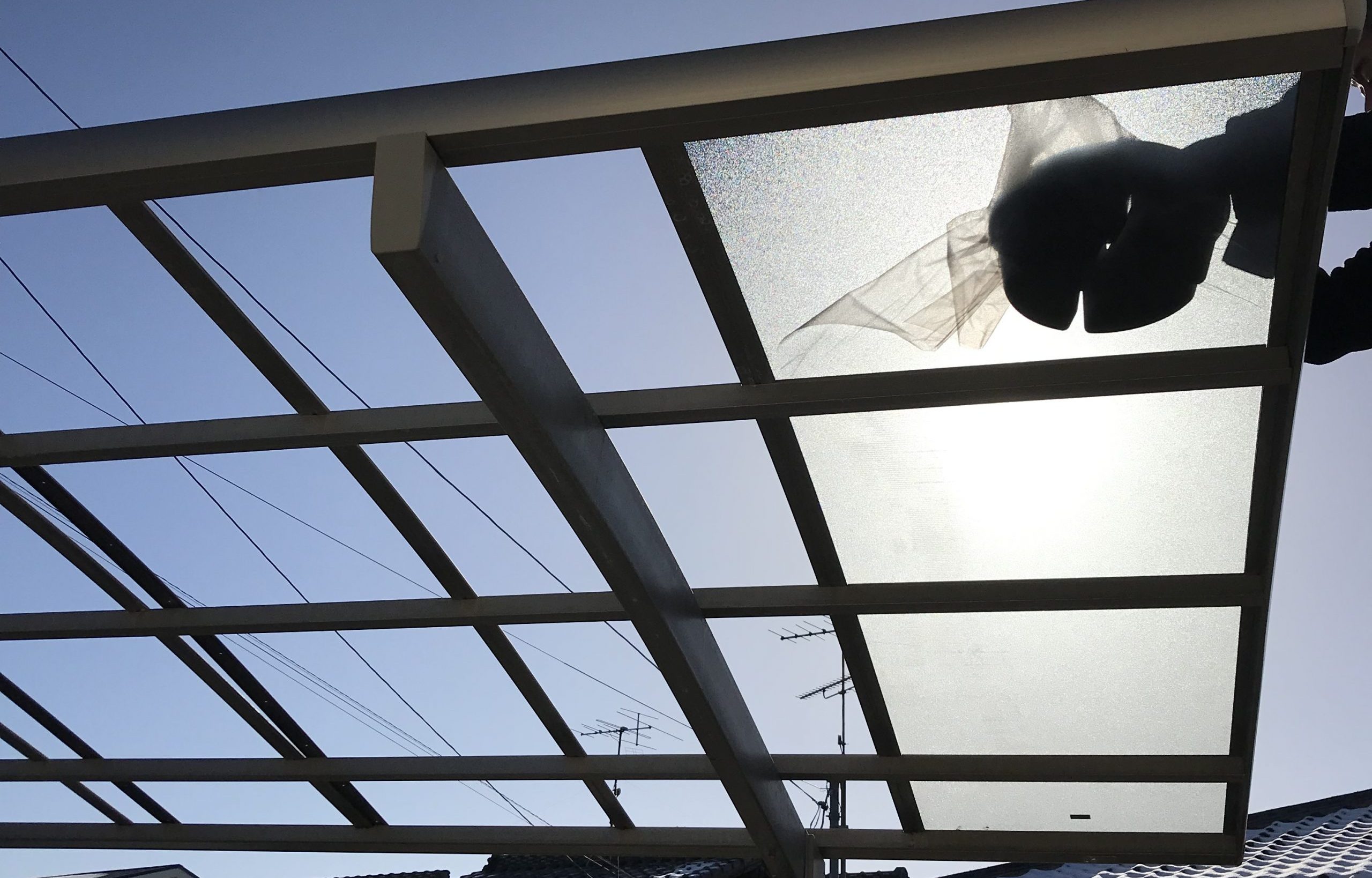 既存屋根材の撤去