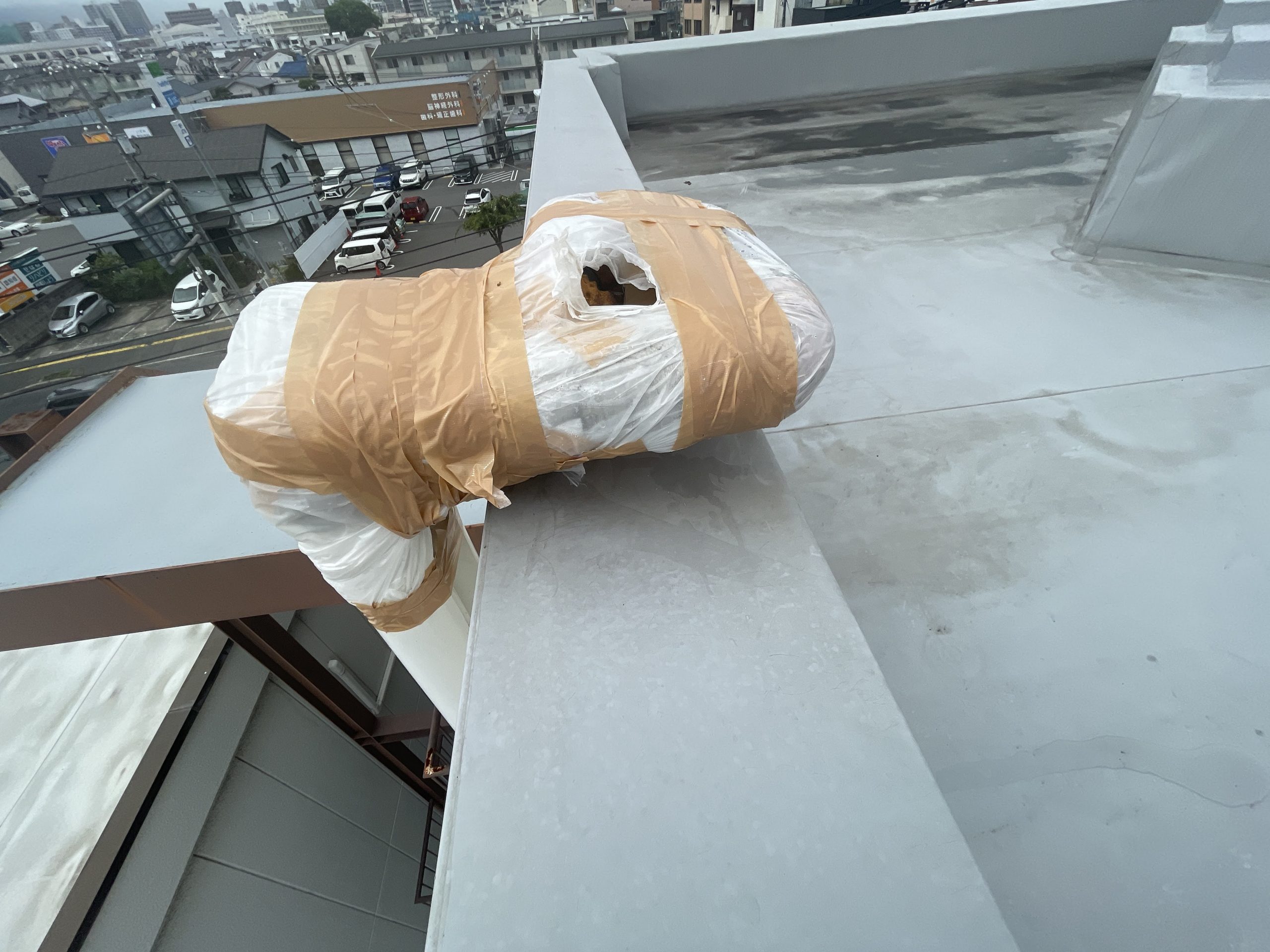 保温ラッキング破損