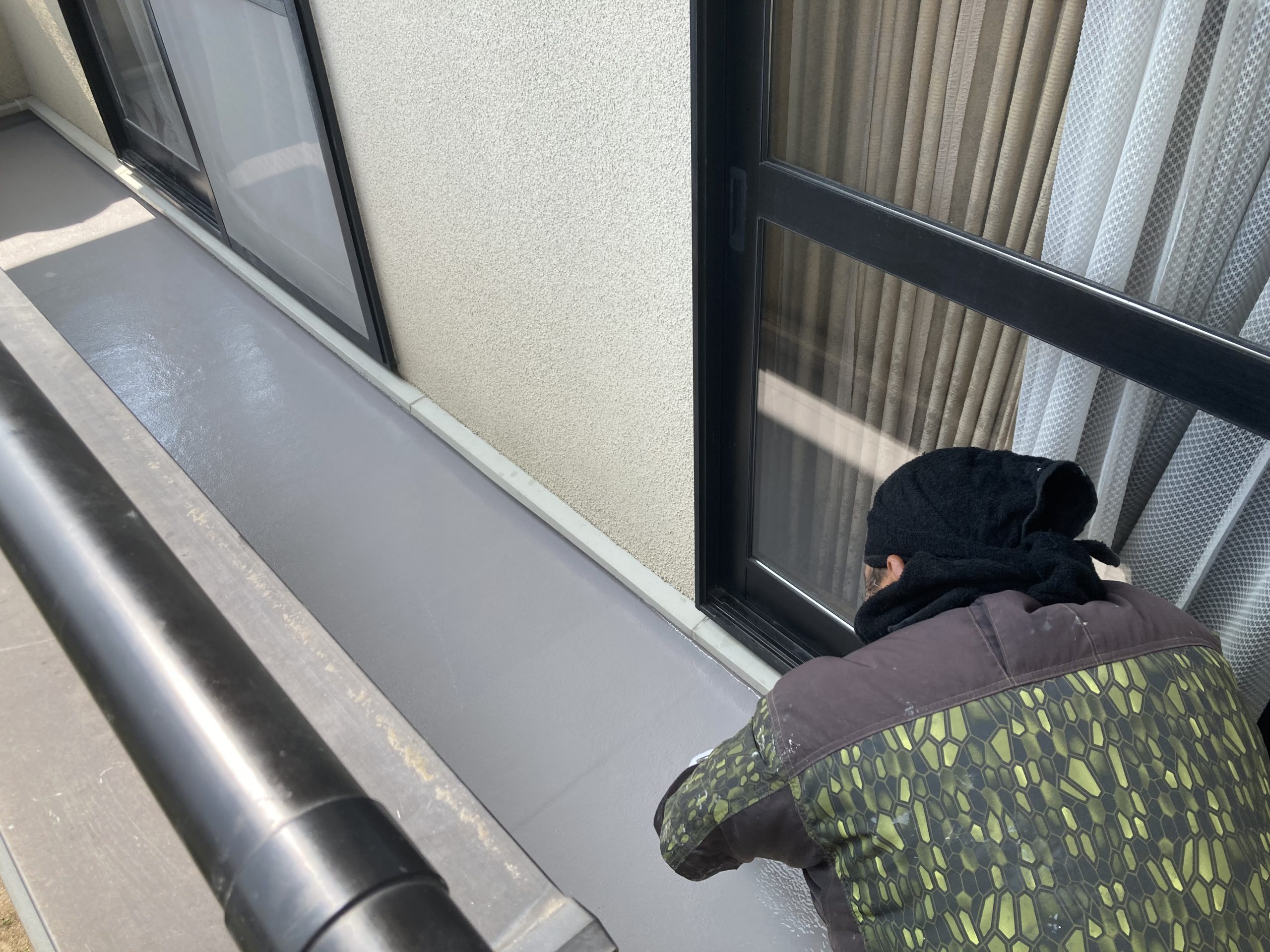 トップコート塗布の様子です