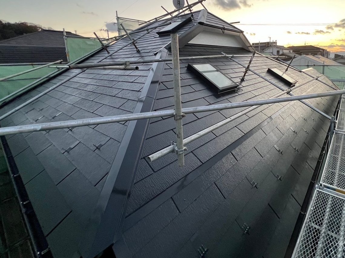 屋根塗装完成です