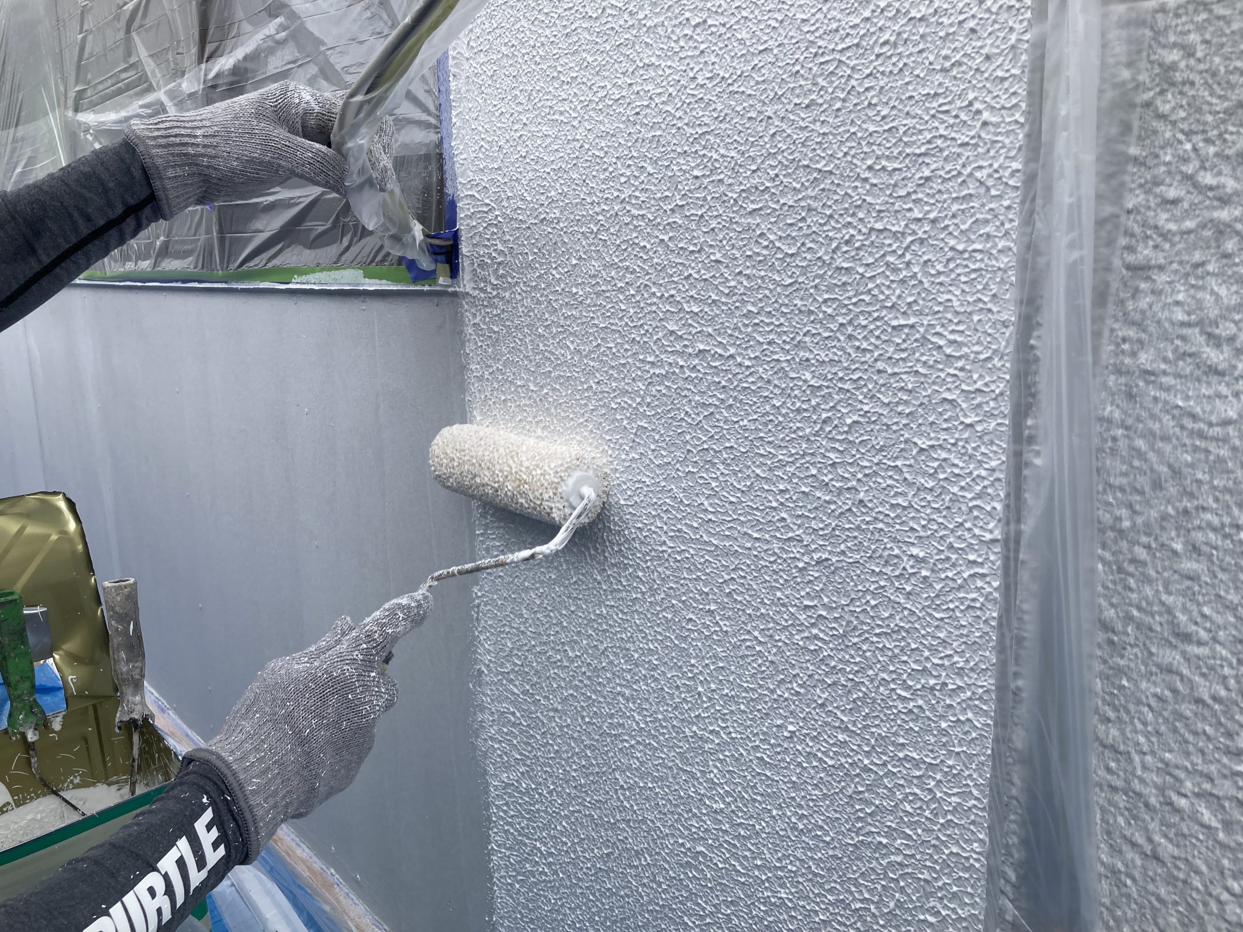 主材模様付け作業