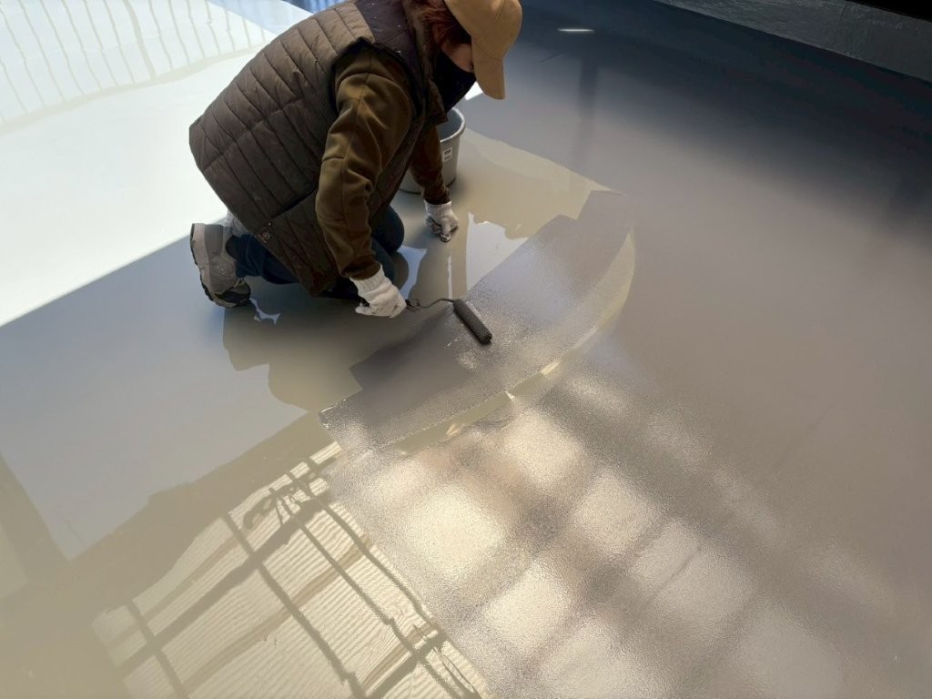ウレタン防水2回目塗布