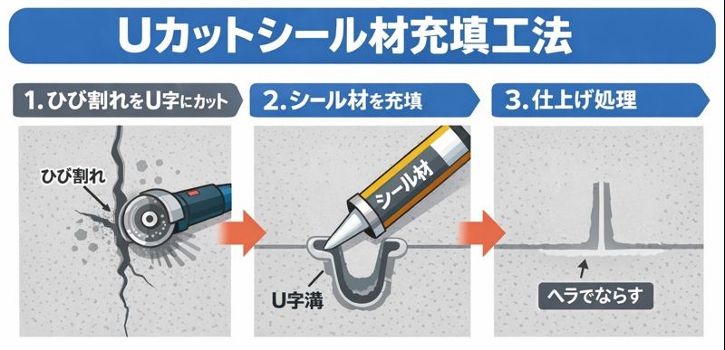 Uカットシール材充填工法とは？