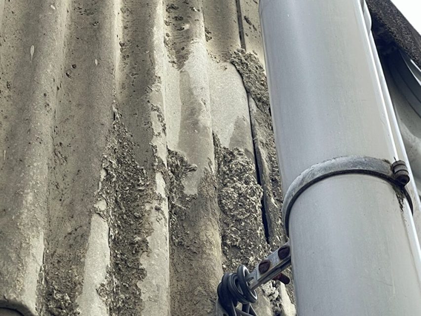 波型スレート　外壁調査