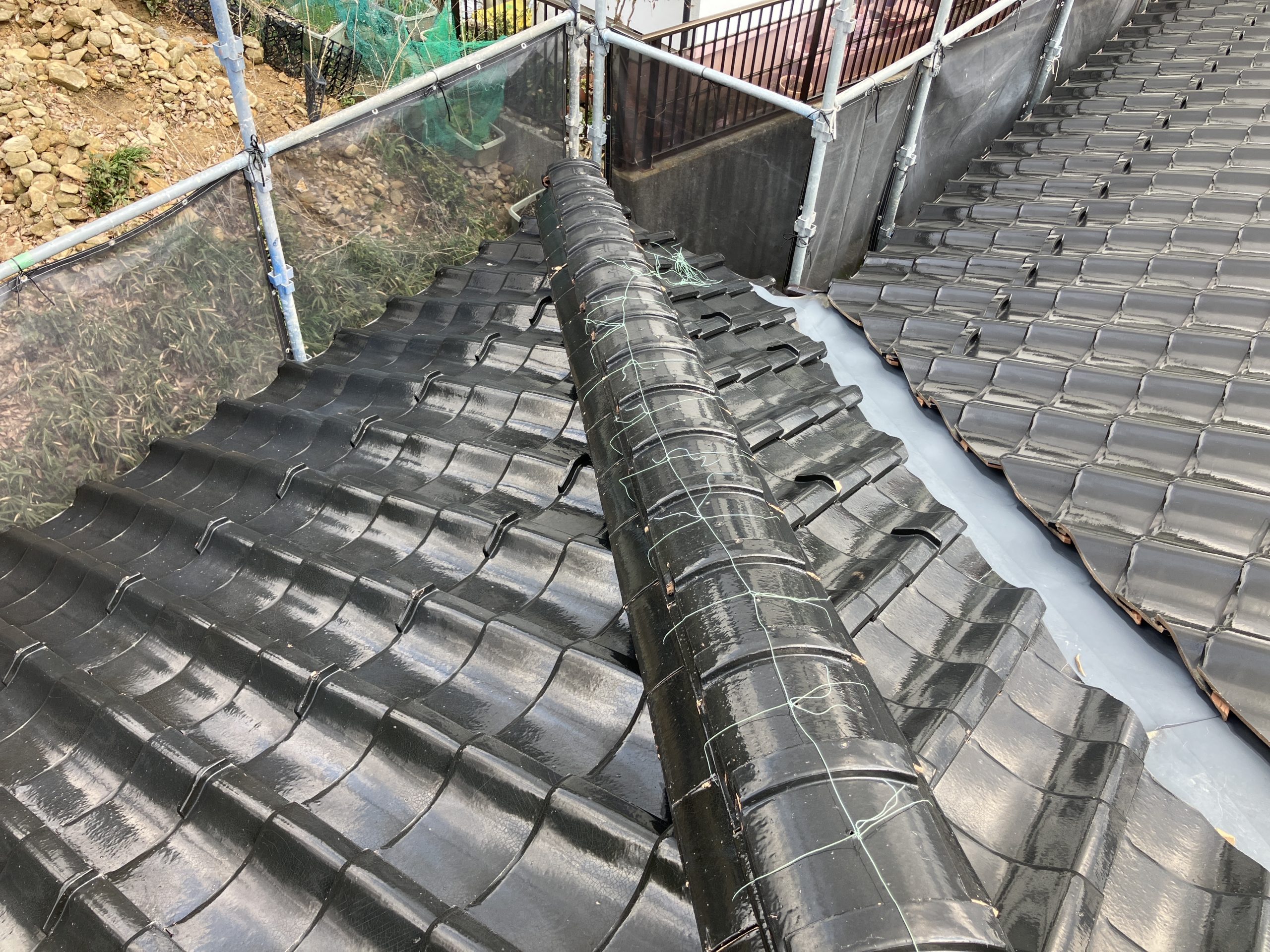 既存屋根の調査