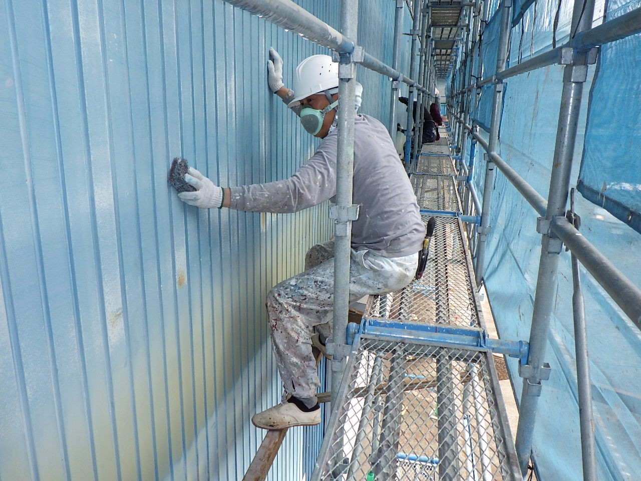 ケレン作業の様子です