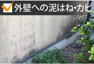 雨樋がなかったら外壁の泥はねやカビ
