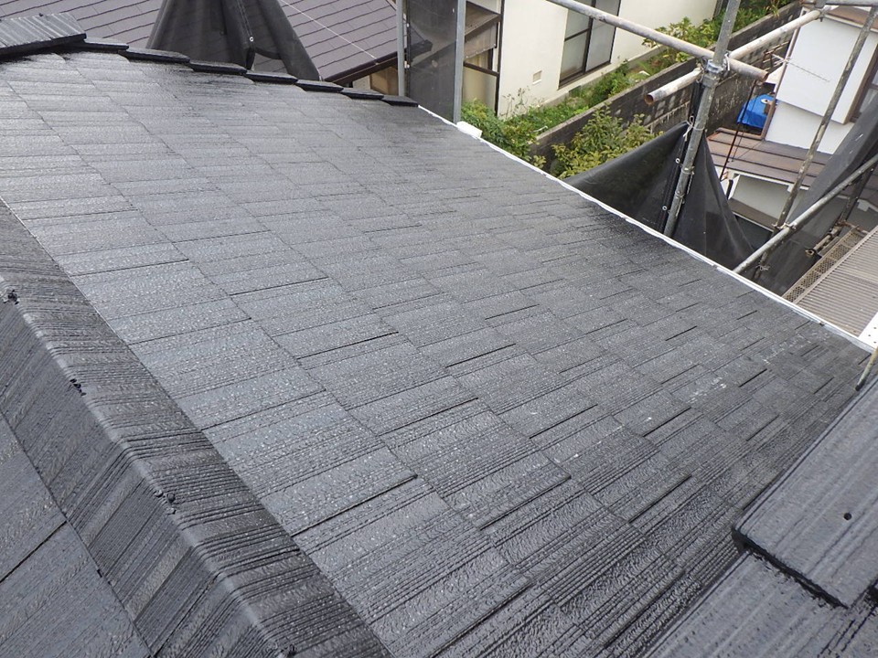 屋根塗装完成です