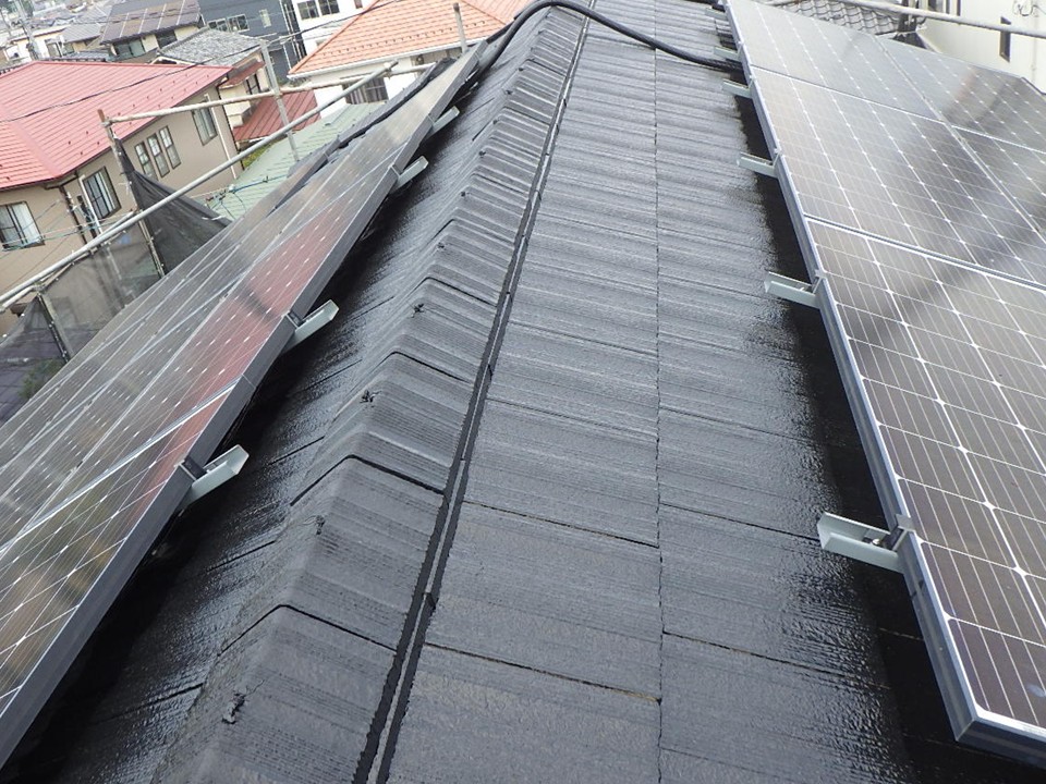 屋根塗装完成です