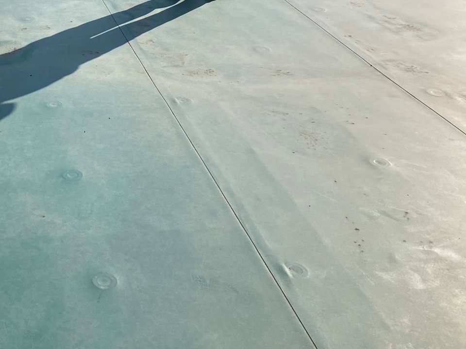 塩ビシート防水が施工されていました