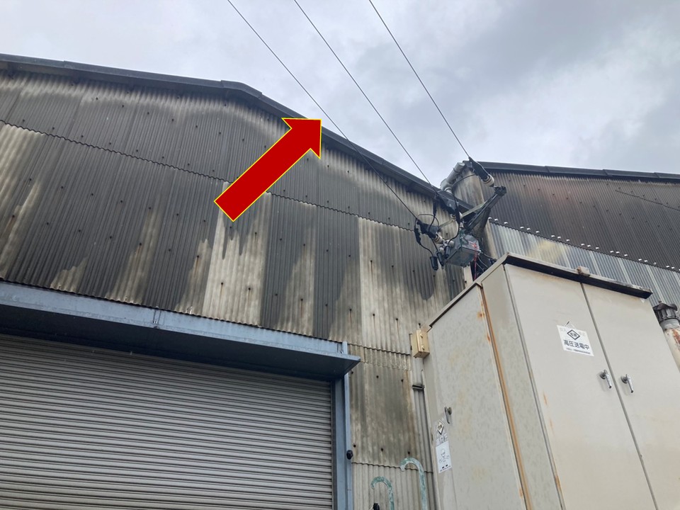 防護管の取り付け位置です