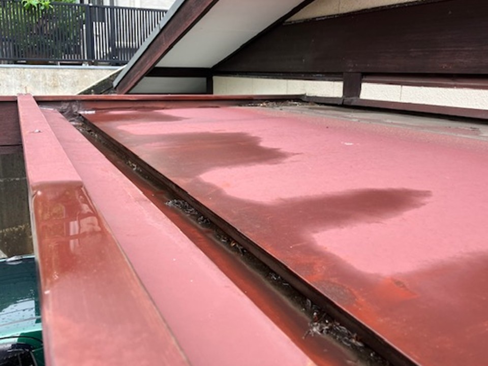 工事前玄関ポーチ屋根