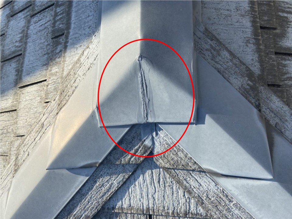 シーリングの劣化が見られます