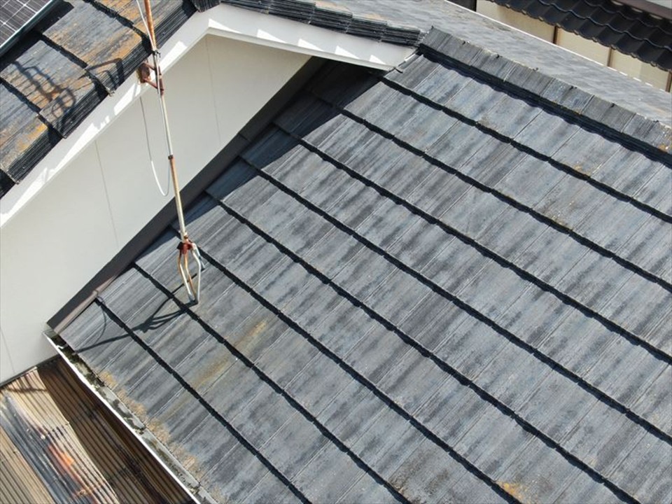 モニエル瓦の現地調査の様子です