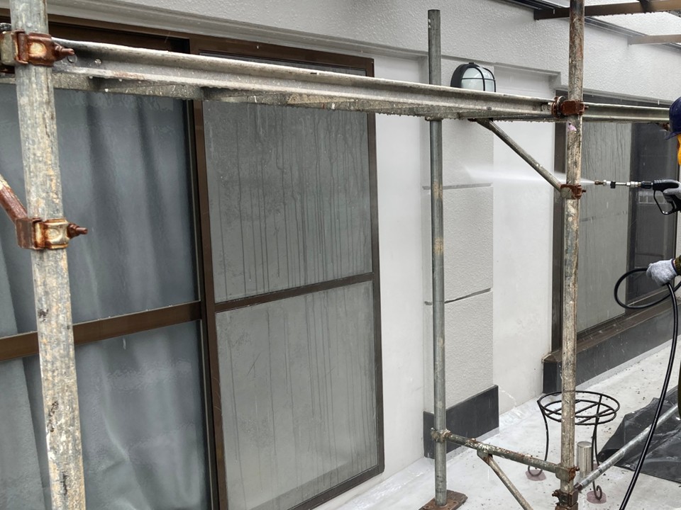 高圧洗浄の工程です