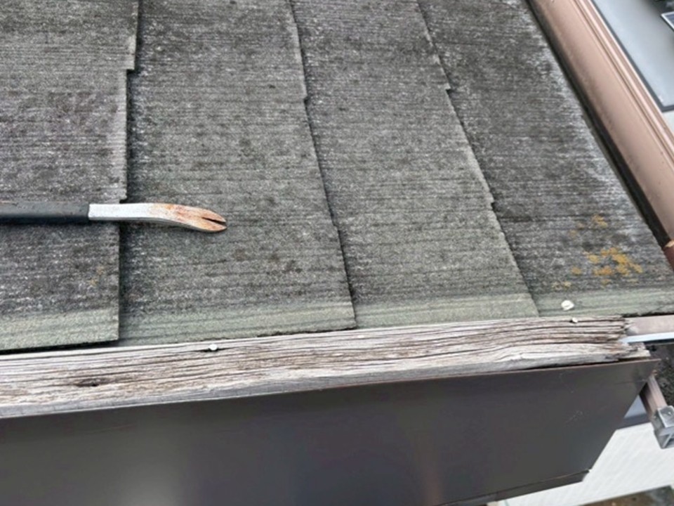 既存板金の撤去