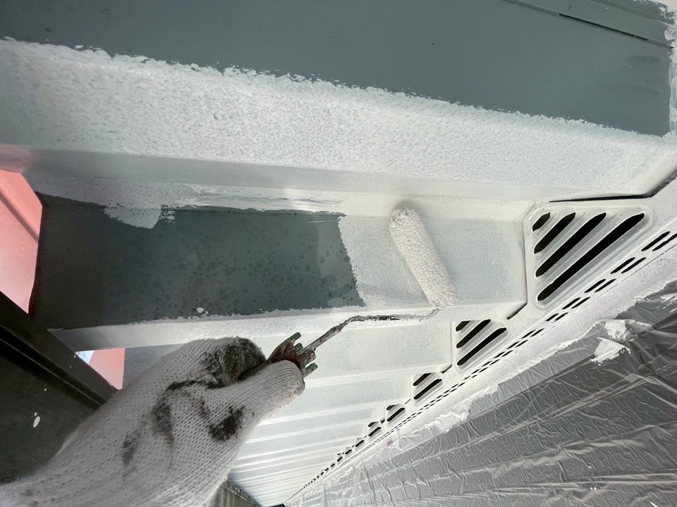 錆止め下塗り作業