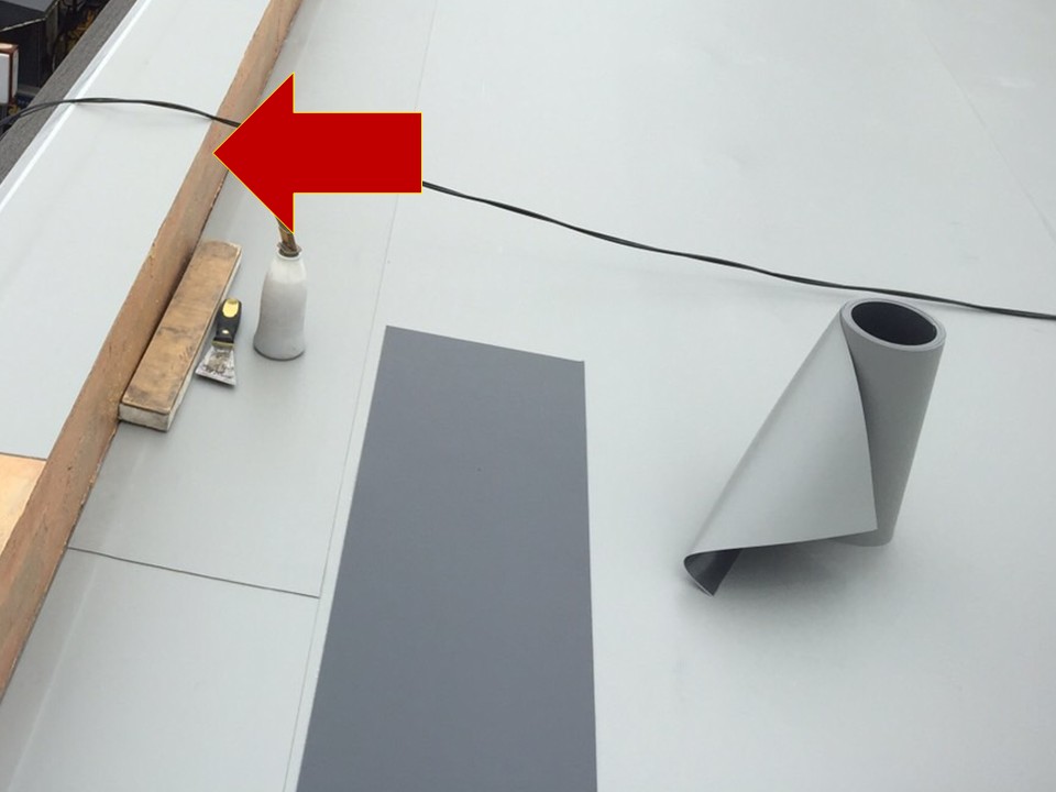 立上り部の防水シート施工